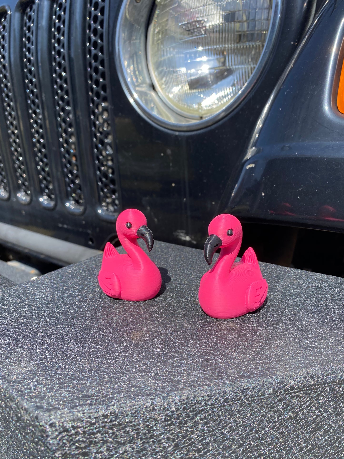 Flamingo Duck Miniature Figurine For Jeep Wrangler Dashboard
