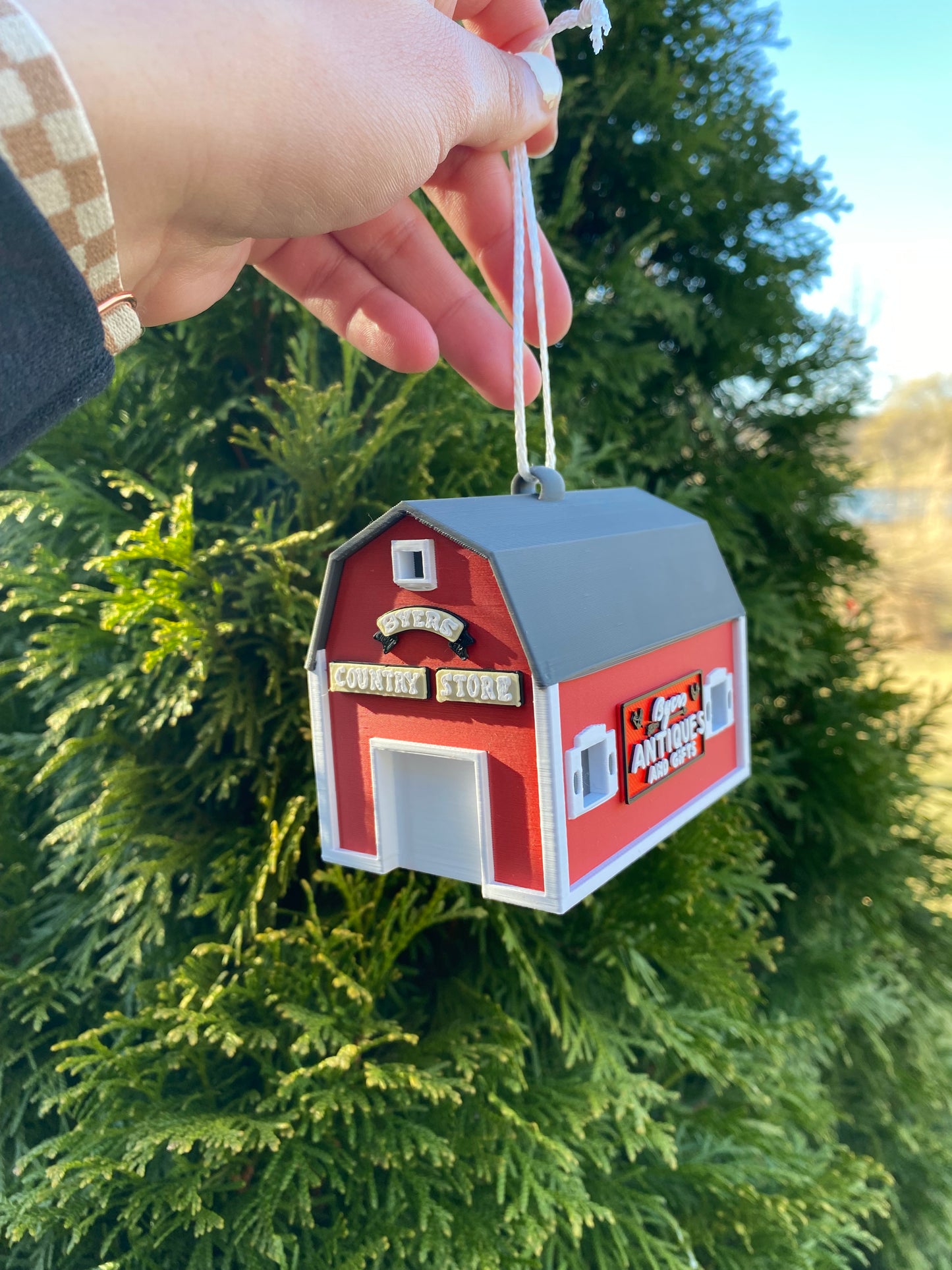 Byers Country Store Homestead Barn Commerce Twp. Michigan Duck Farm Miniature Replica Desk/Tree Ornaments
