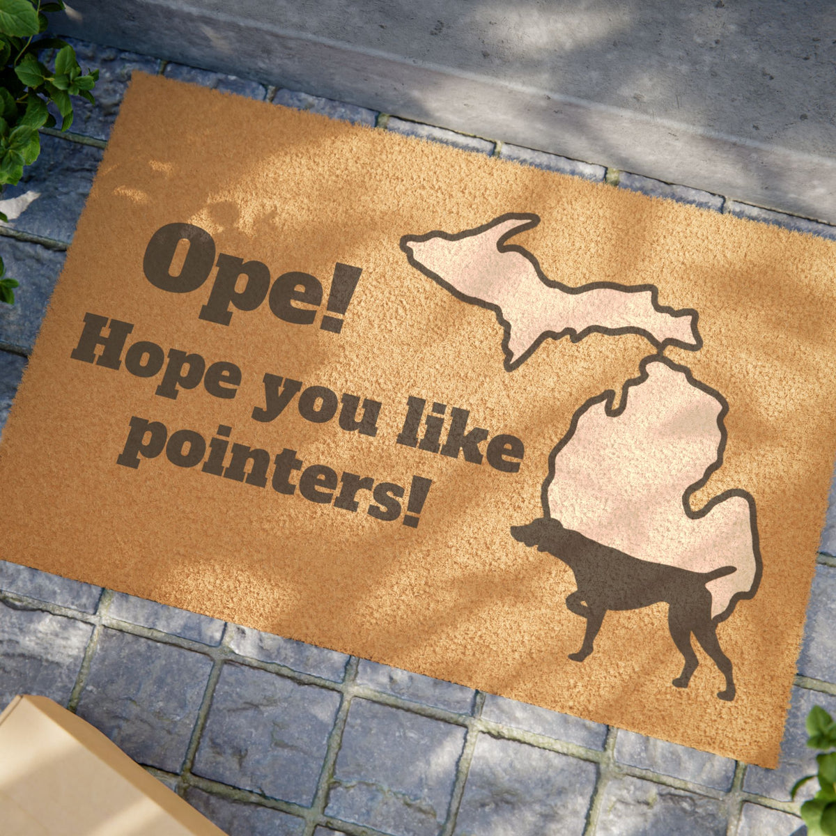 Ope, hope you like pointers GSP German Shorthaired Pointer Michigan Midwest Doormat