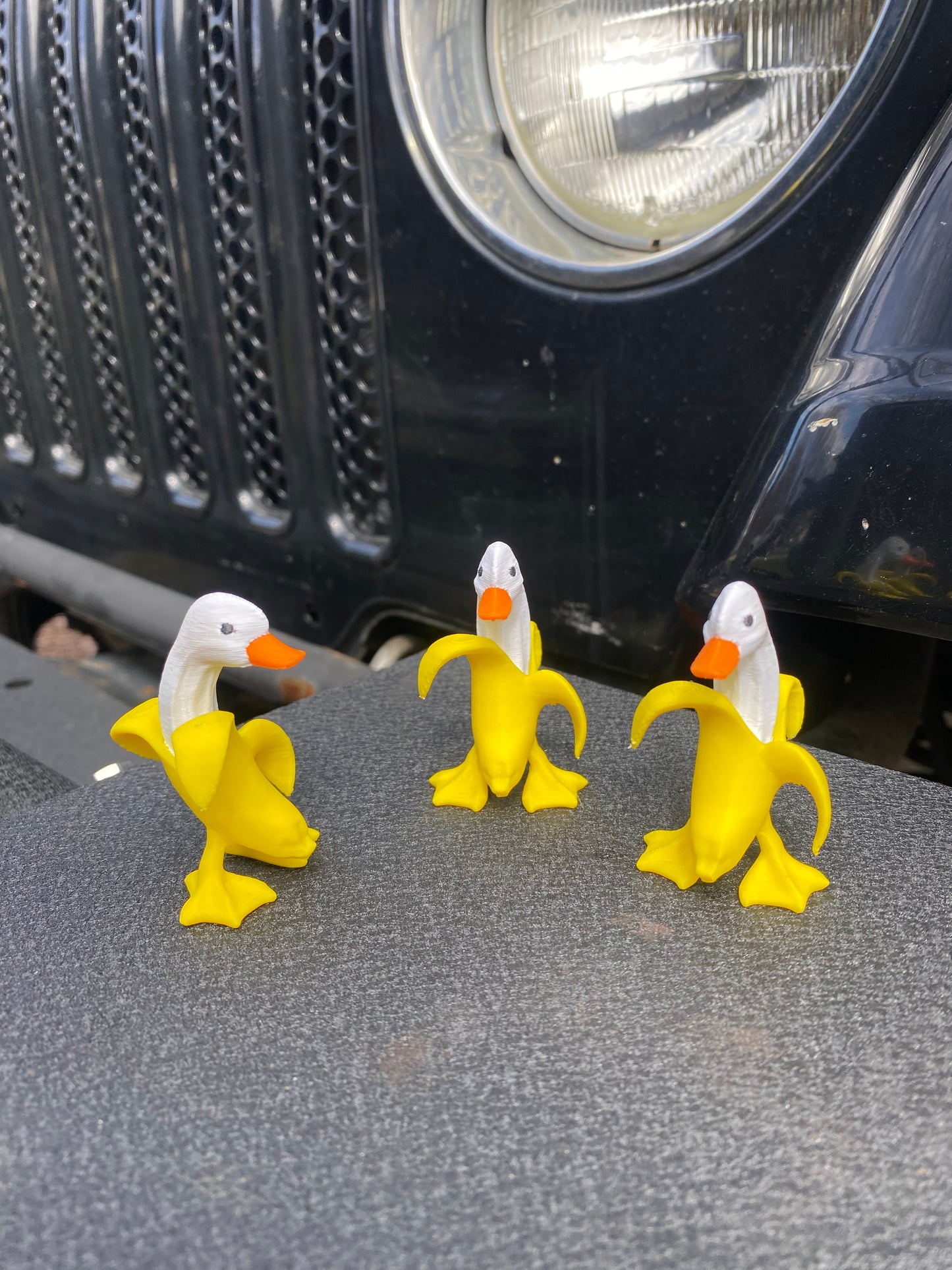 Banana Duck Miniature Figurine For Jeep Wrangler Dashboard