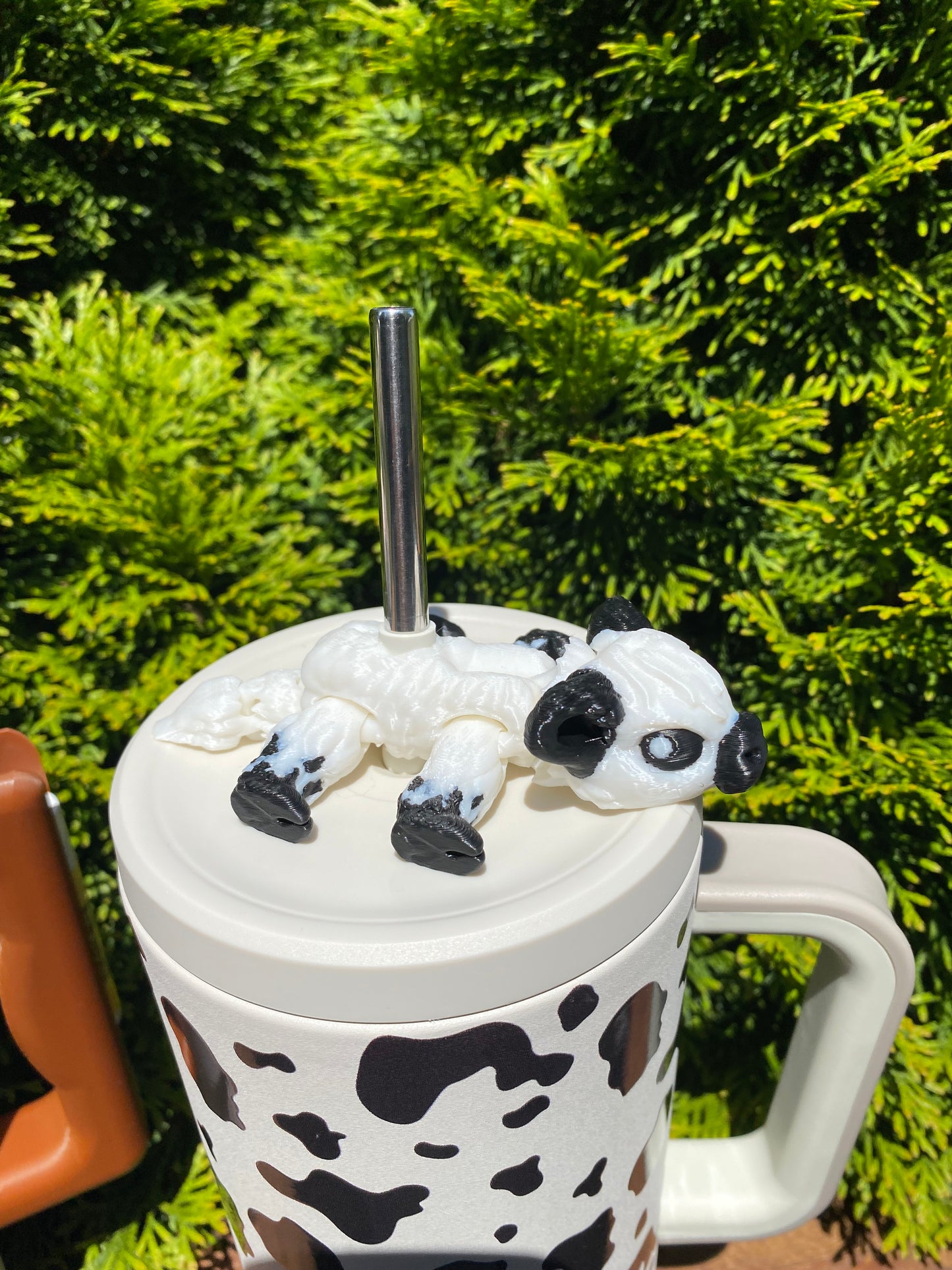 Highland Cattle Straw Topper/ Charm for Stanely Tumblers and other 9.5mm Straws