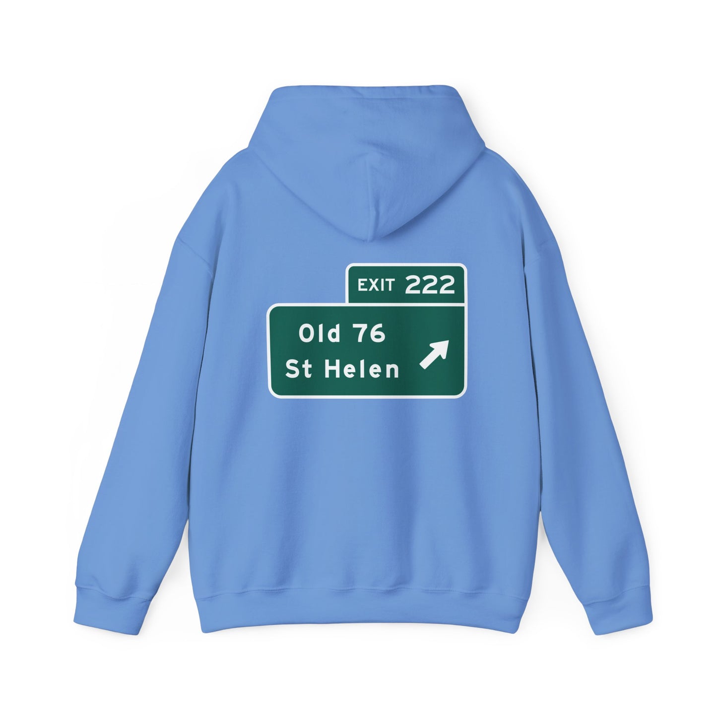 Exit 222 Old 76 St Helen Michigan Exit Sign Hoodie Hooded Sweatshirt