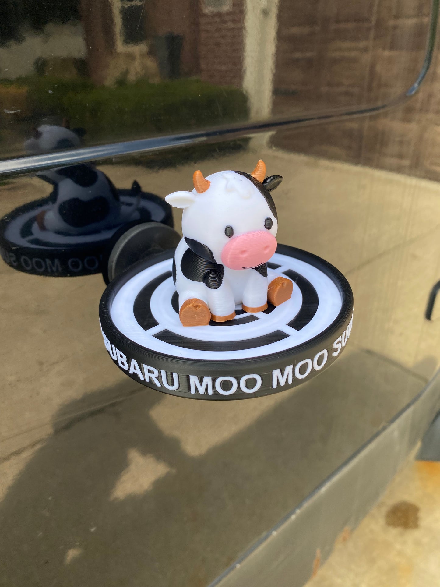 3D Printed Moo Moo Subaru Dashboard Cows