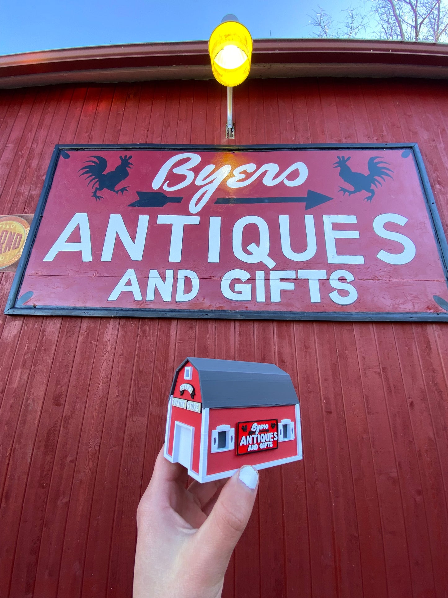 Byers Country Store Homestead Barn Commerce Twp. Michigan Duck Farm Miniature Replica Desk/Tree Ornaments