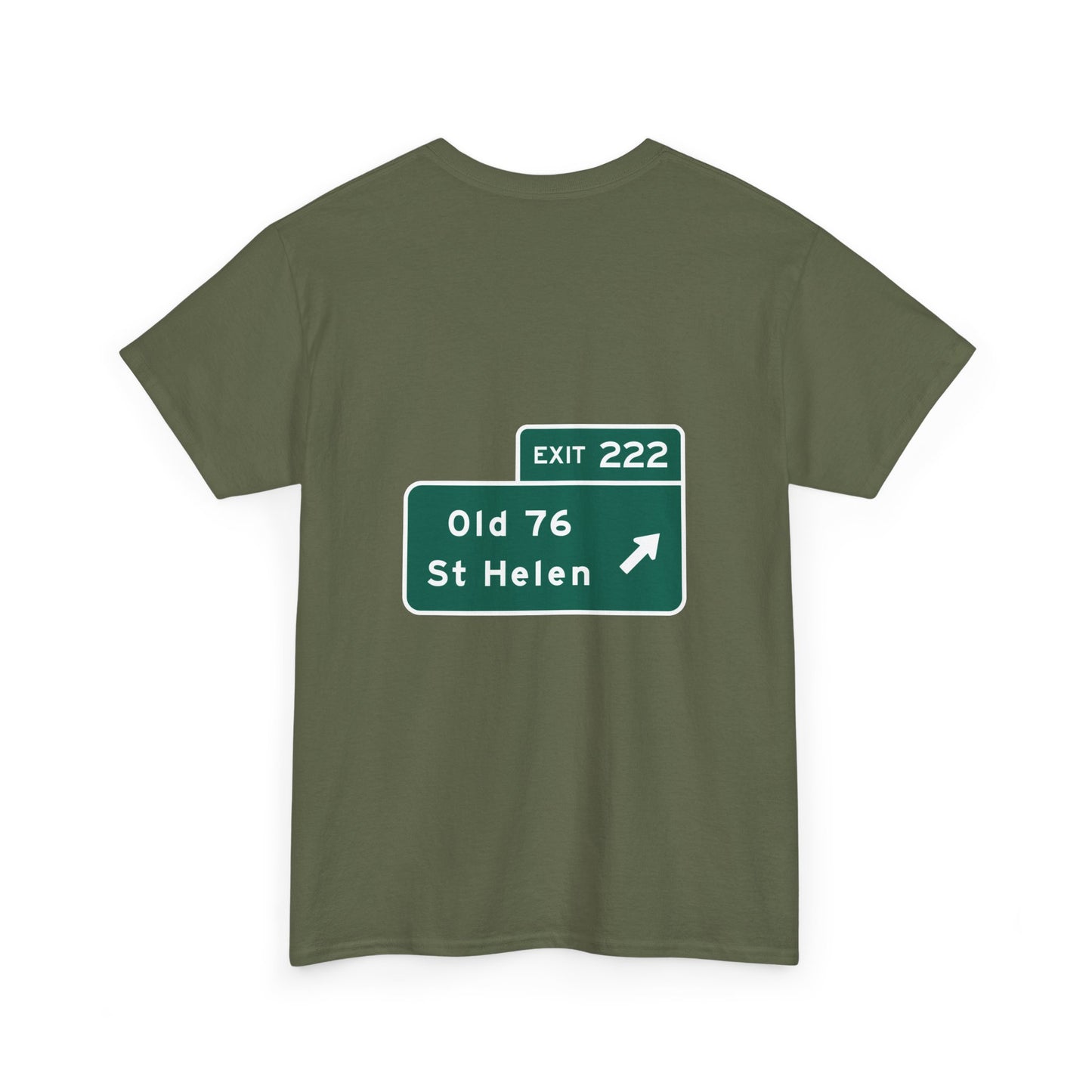 Old 76 St Helen Exit 222 Exit Sign Michigan Unisex Heavy Cotton Tee Shirt