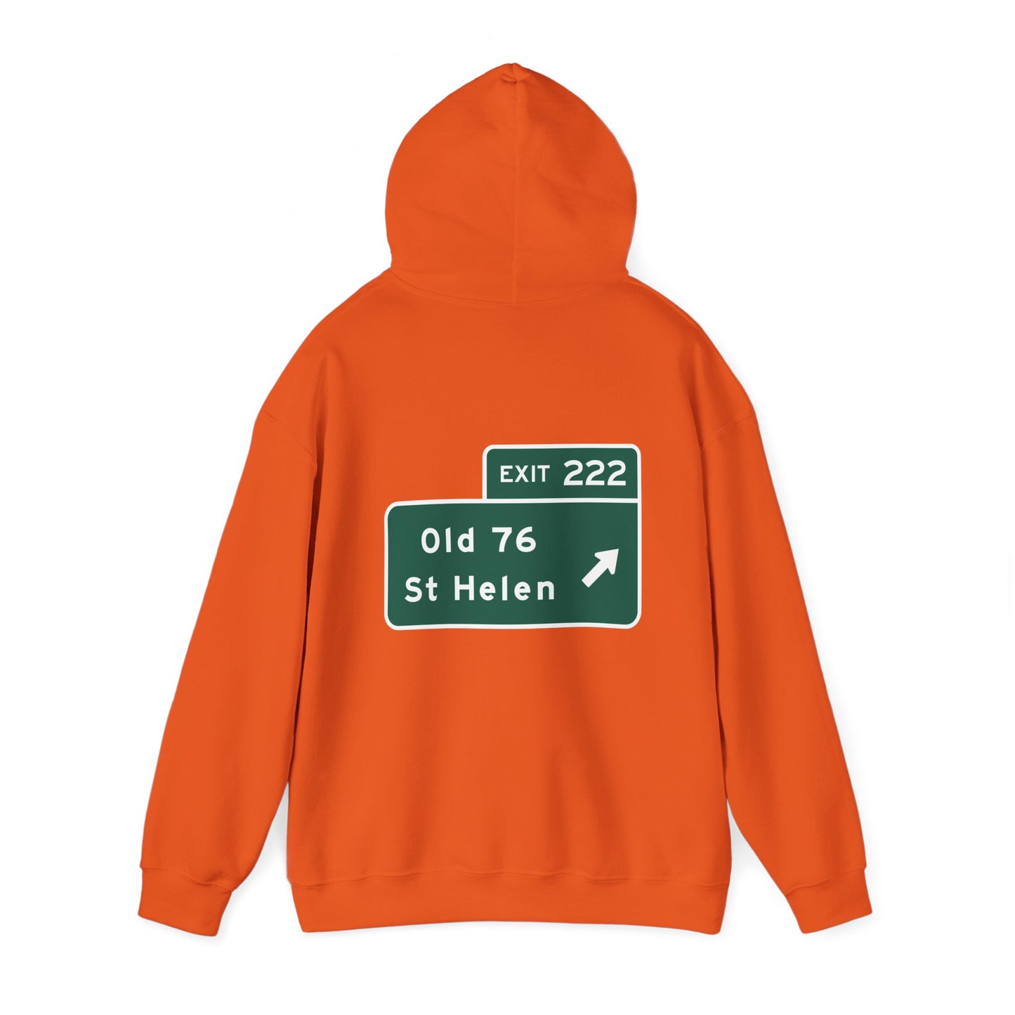 Exit 222 Old 76 St Helen Michigan Exit Sign Hoodie Hooded Sweatshirt