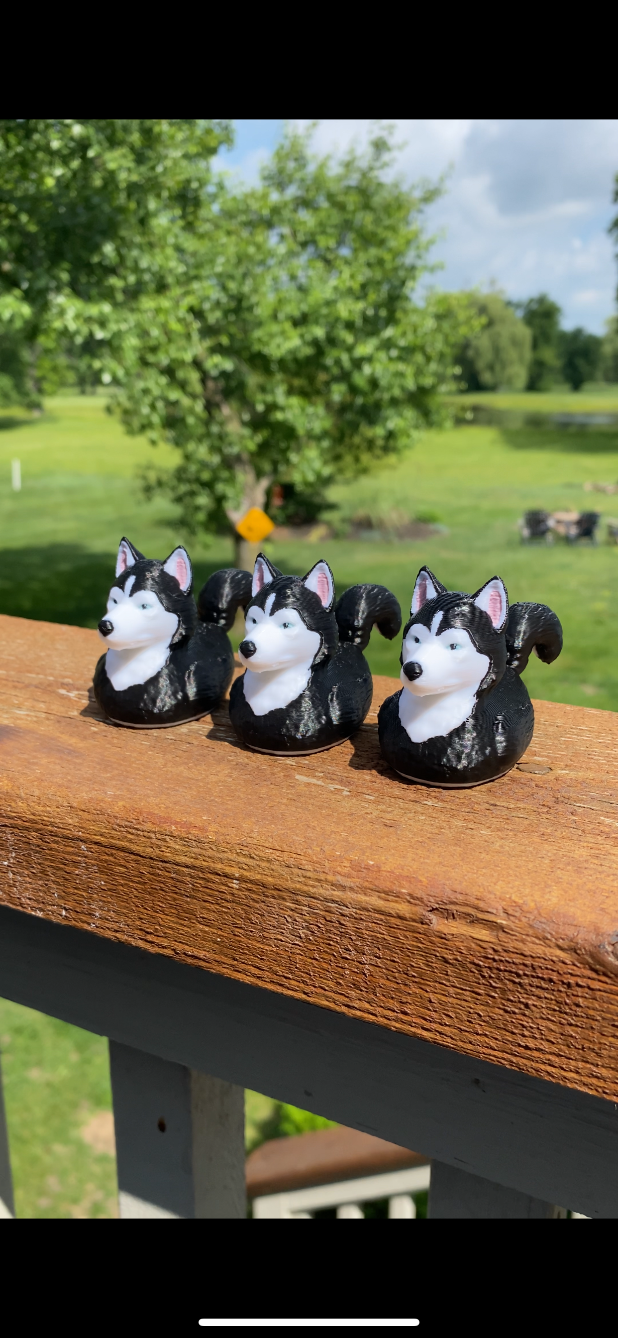 Husky Duck Miniature Figurine For Jeep Wrangler Dashboard 3D Printed