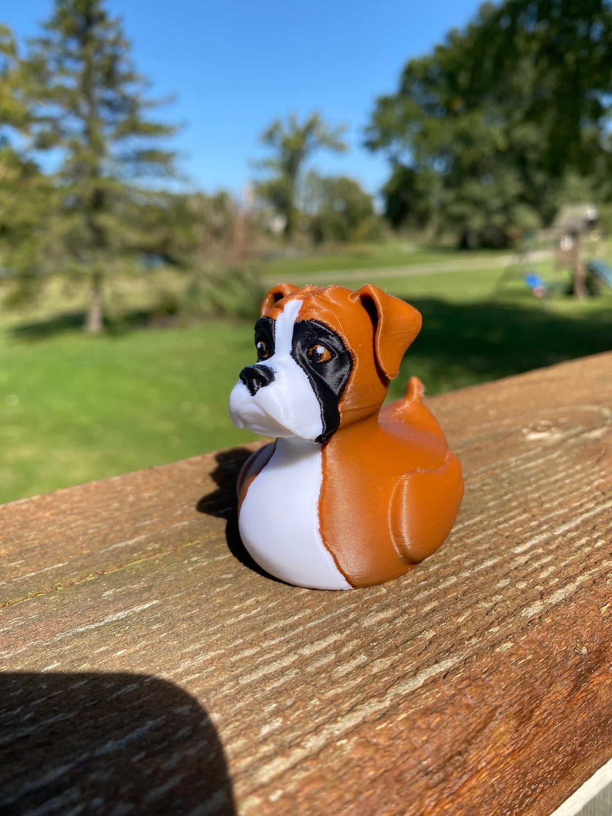 Boxer Dog Duck Miniature Figurine For Jeep Wrangler Dashboard