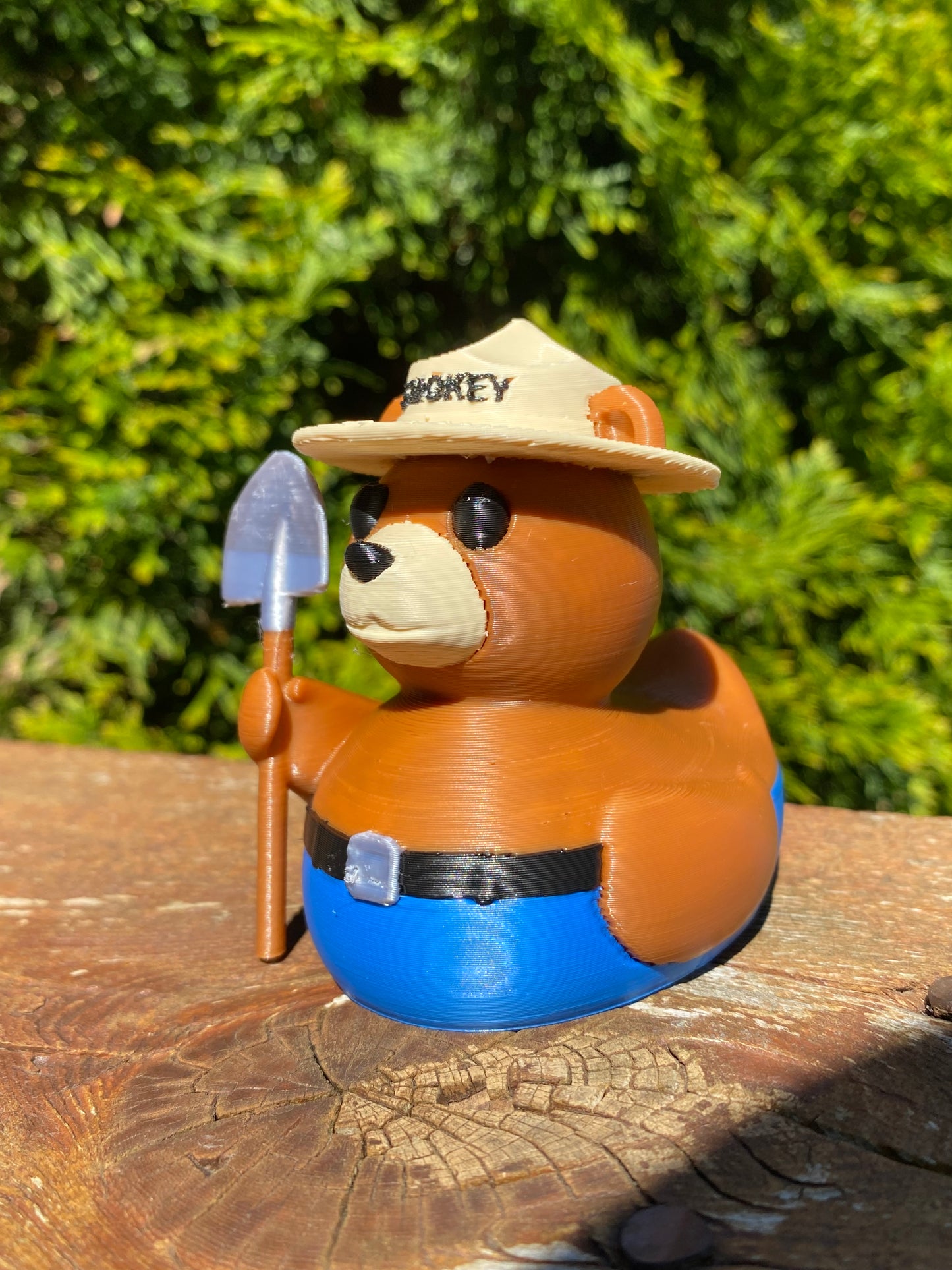 Smokey Bear Duck Miniature Figurine For Jeep Wrangler Dashboard 3D Printed