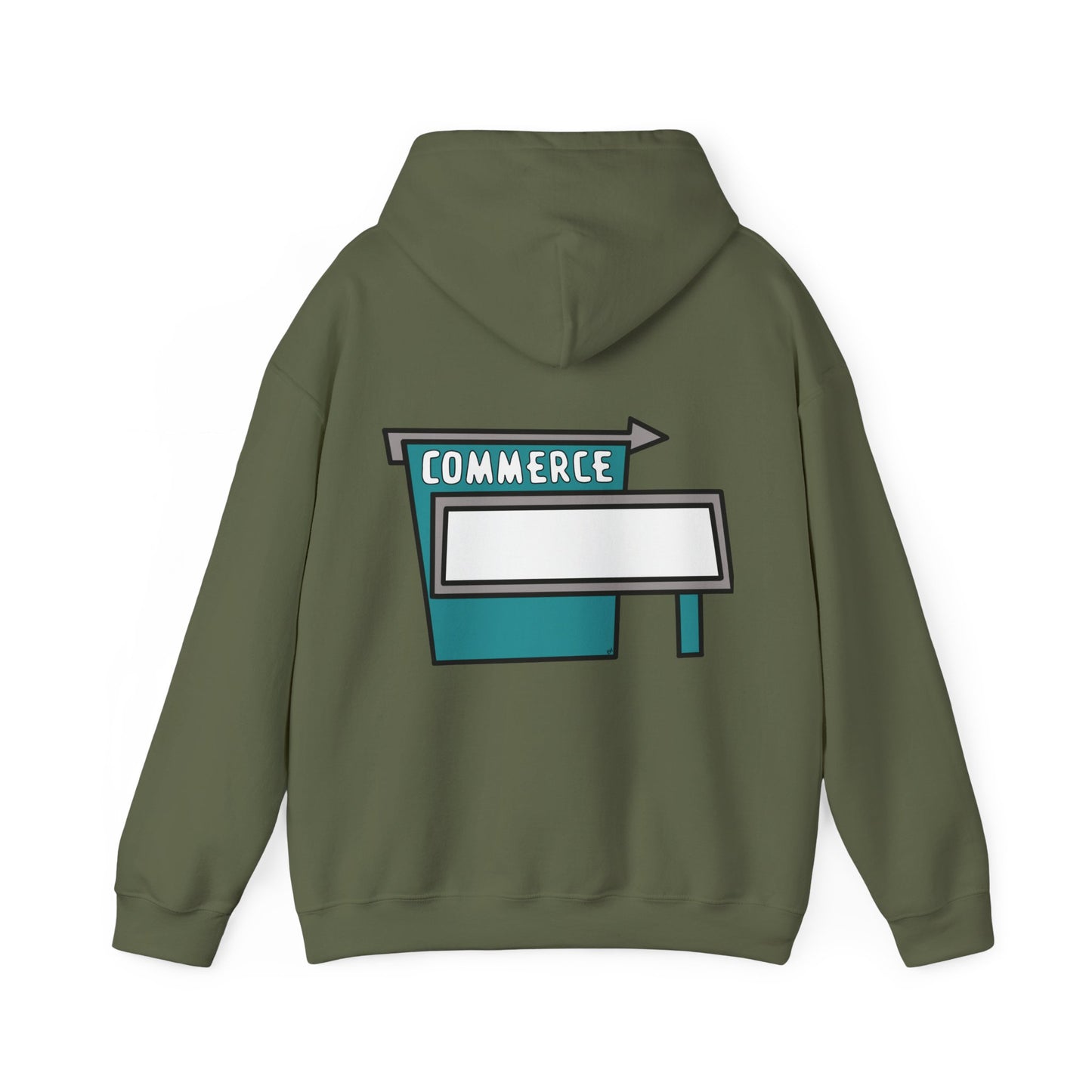 Commerce Drive-In Sign Unisex Hooded Sweatshirt Hoodie