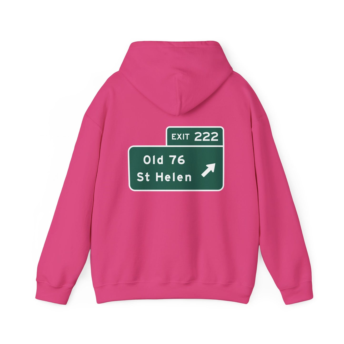 Exit 222 Old 76 St Helen Michigan Exit Sign Hoodie Hooded Sweatshirt