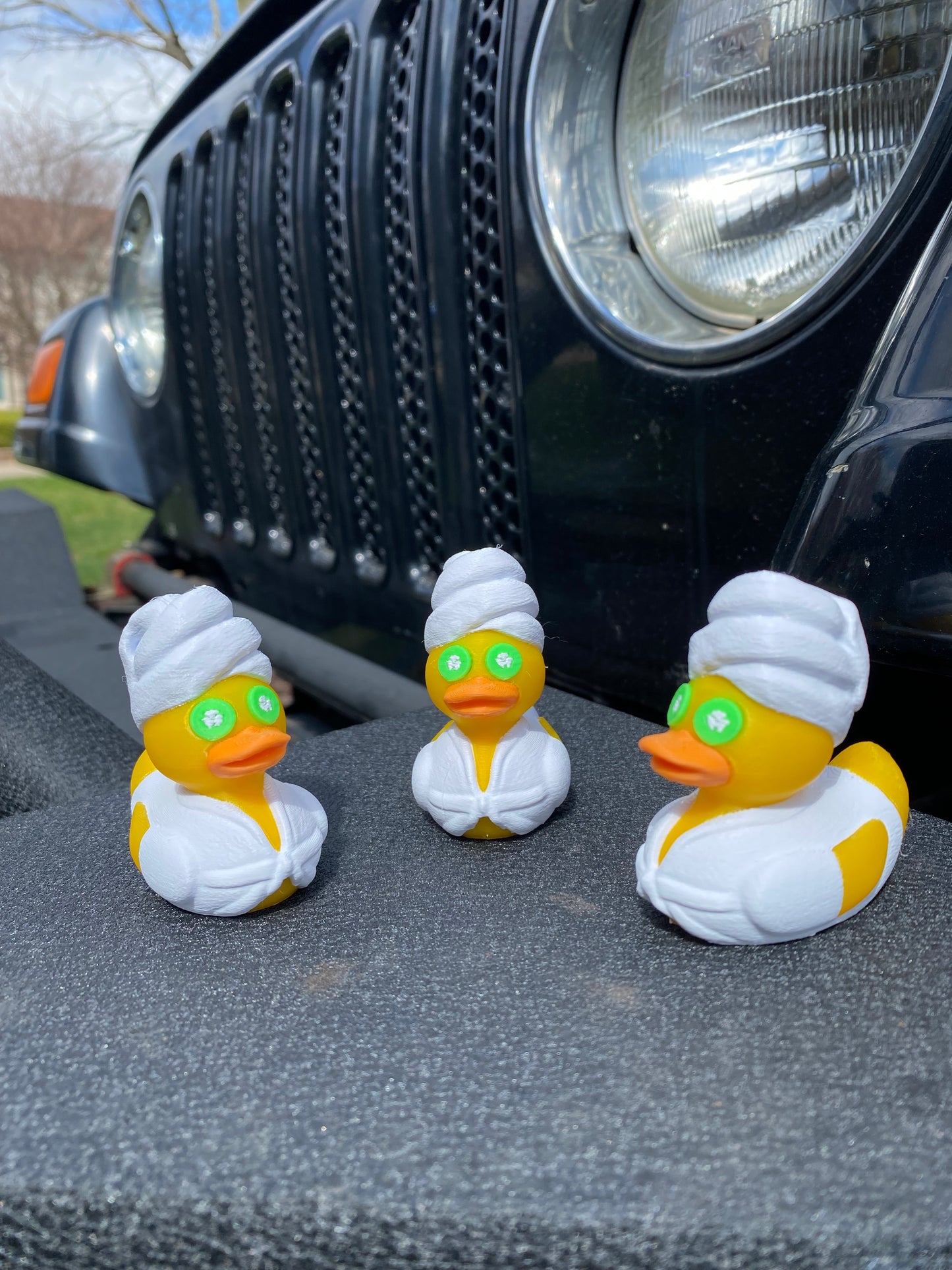 Spa Duck Miniature Figurine For Jeep Wrangler Dashboard