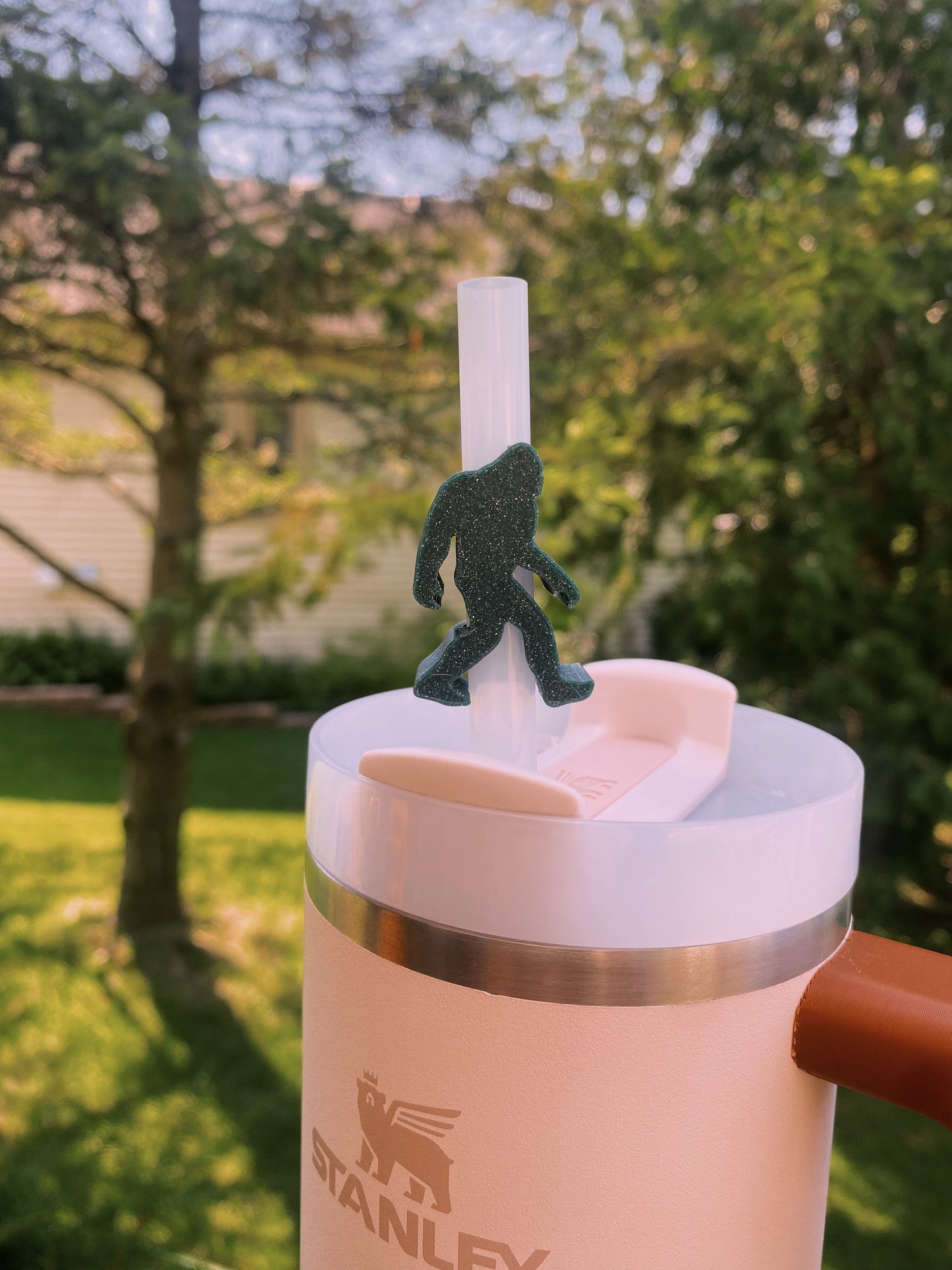 Sasquatch Big Foot Straw Toppers/ Charms for Stanley Tumblers and other 9.5mm Straws 3D Printed