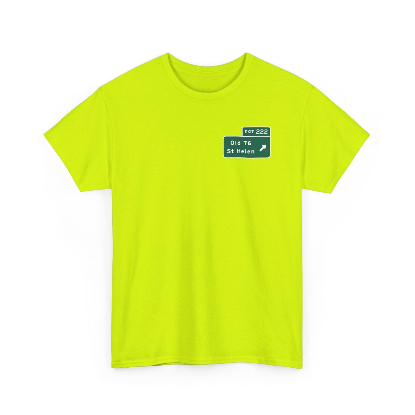 Old 76 St Helen Exit 222 Exit Sign Michigan Unisex Heavy Cotton Tee Shirt
