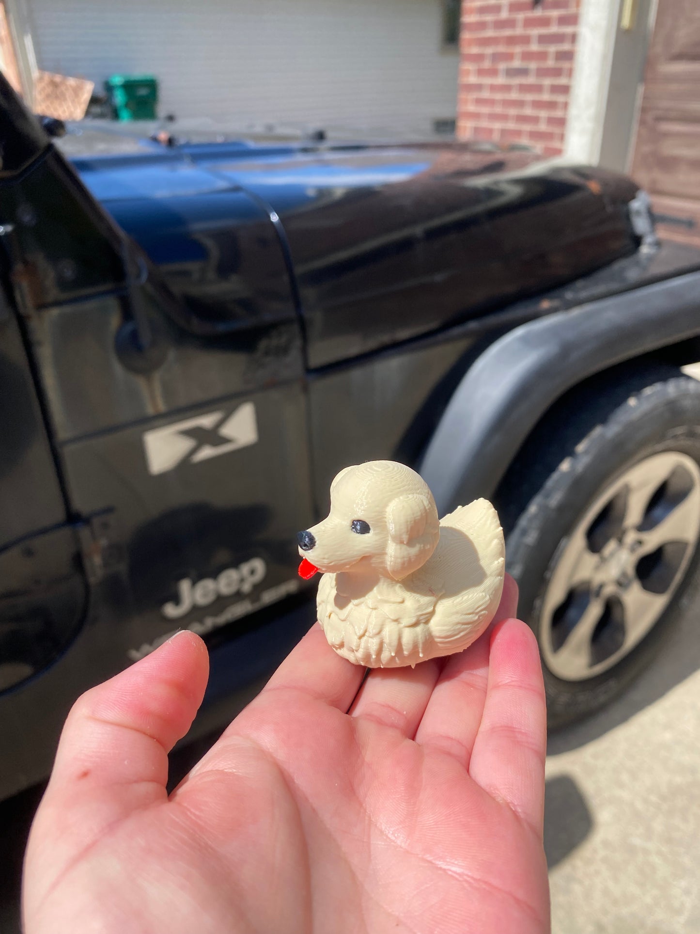Golden Retreiver Duck Miniature Figurine For Jeep Wrangler Dashboard
