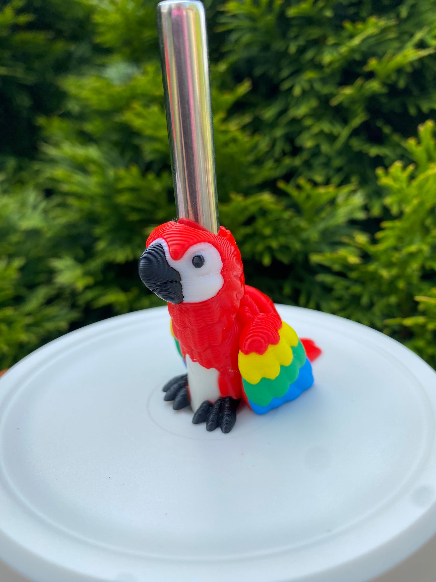 Parrot Tumbler Toppers / Straw Charms for Stanley Tumblers or other 9.5mm Straws 3D Printed