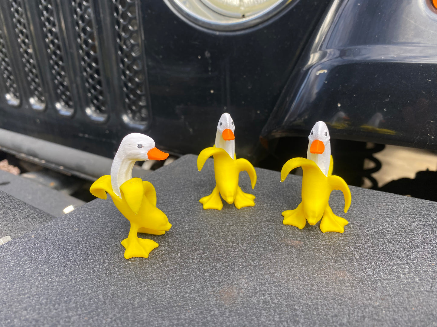Banana Duck Miniature Figurine For Jeep Wrangler Dashboard
