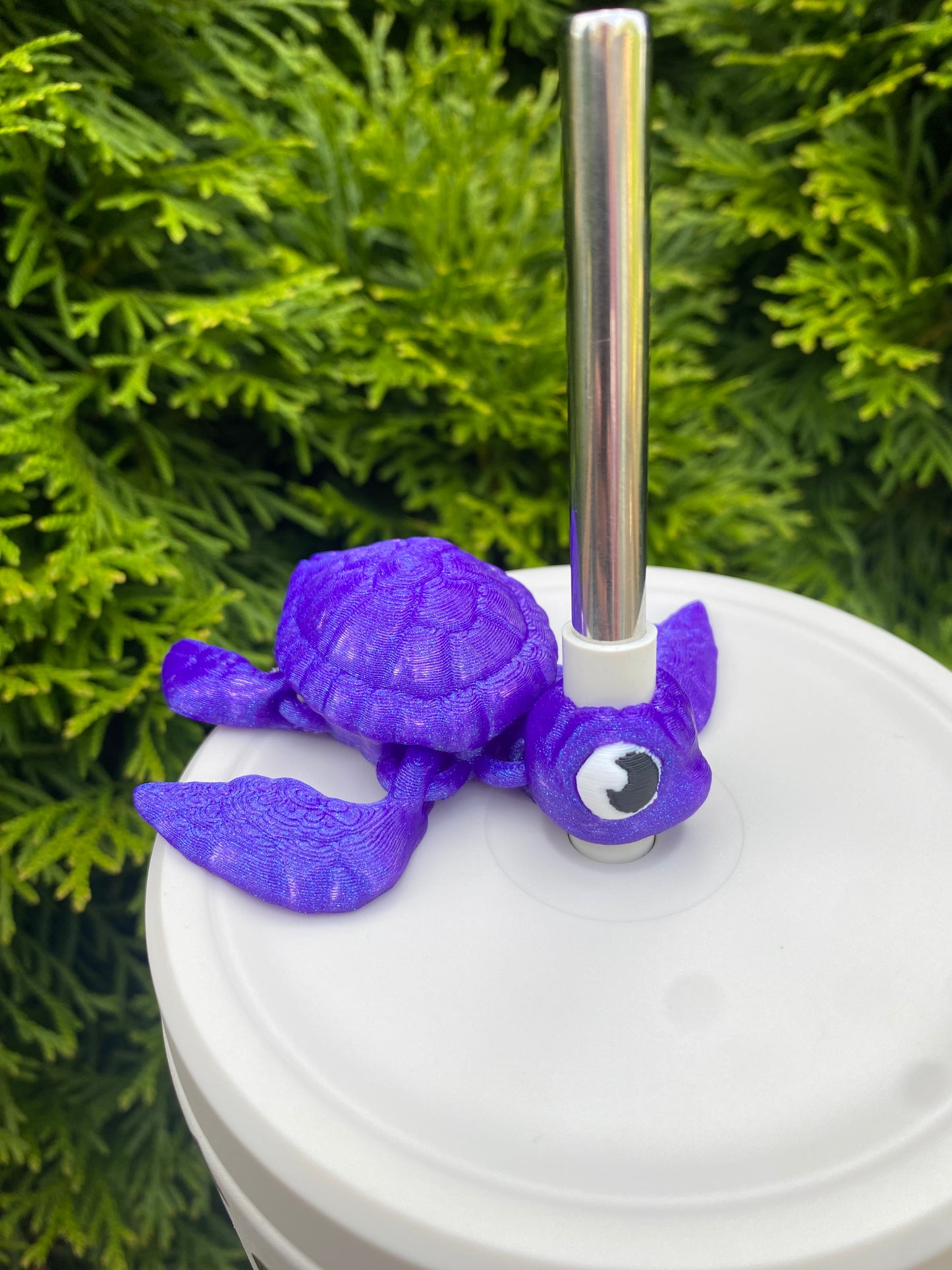 Sea Turtle Tumbler Toppers / Straw Charms for Stanley Tumblers or other 9.5mm Straws 3D Printed