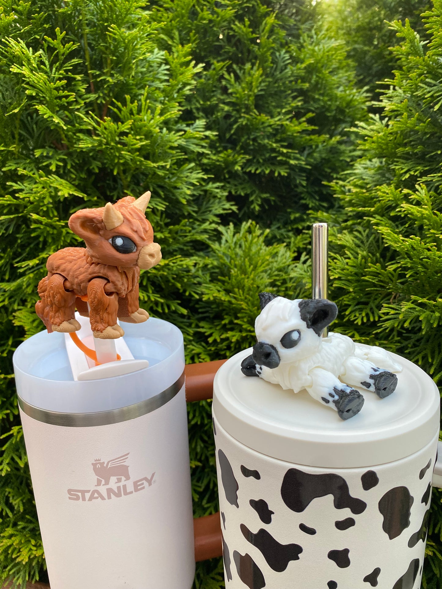 Highland Cattle Straw Topper/ Charm for Stanely Tumblers and other 9.5mm Straws