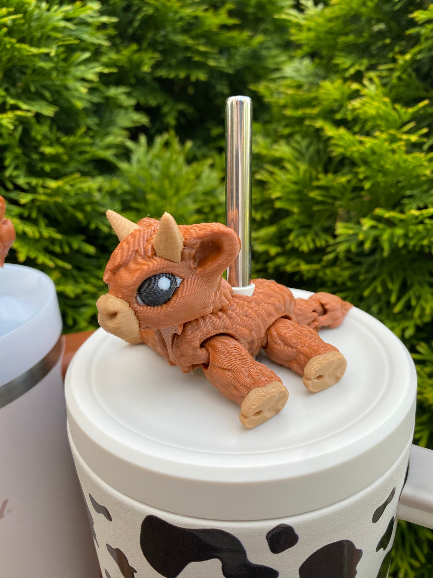 Highland Cattle Straw Topper/ Charm for Stanely Tumblers and other 9.5mm Straws