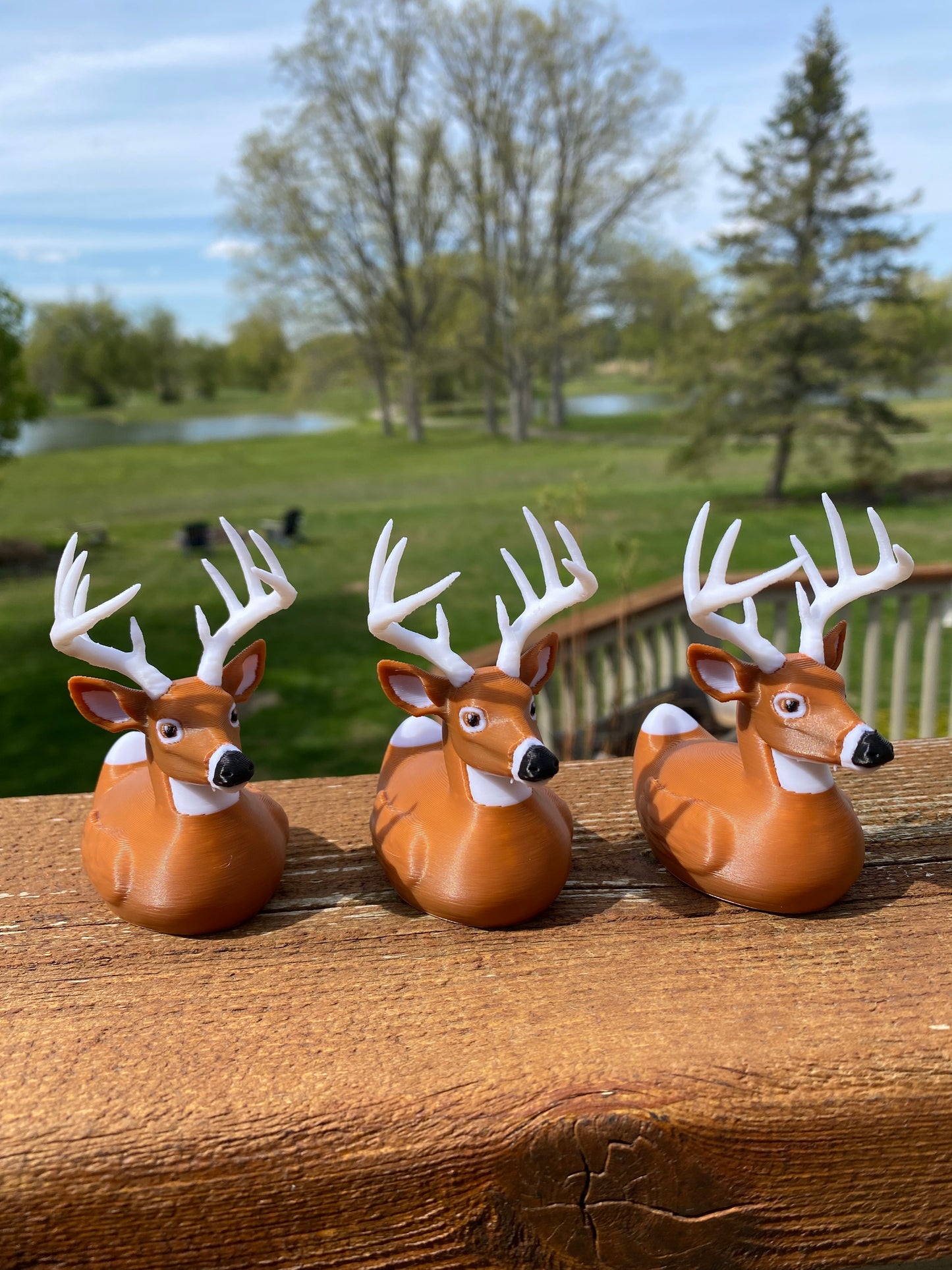 Whitetail Deer Buck Duck Miniature Figurine For Jeep Wrangler Dashboard