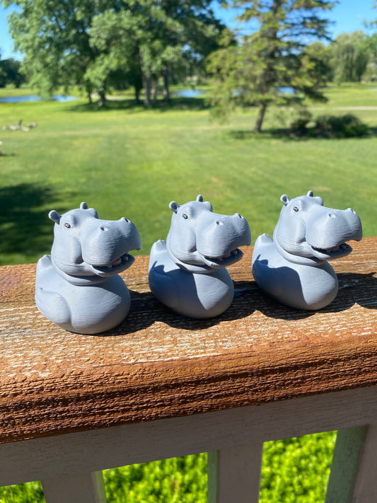 Hippo Duck Miniature Figurine For Jeep Wrangler Dashboard 3D Printed