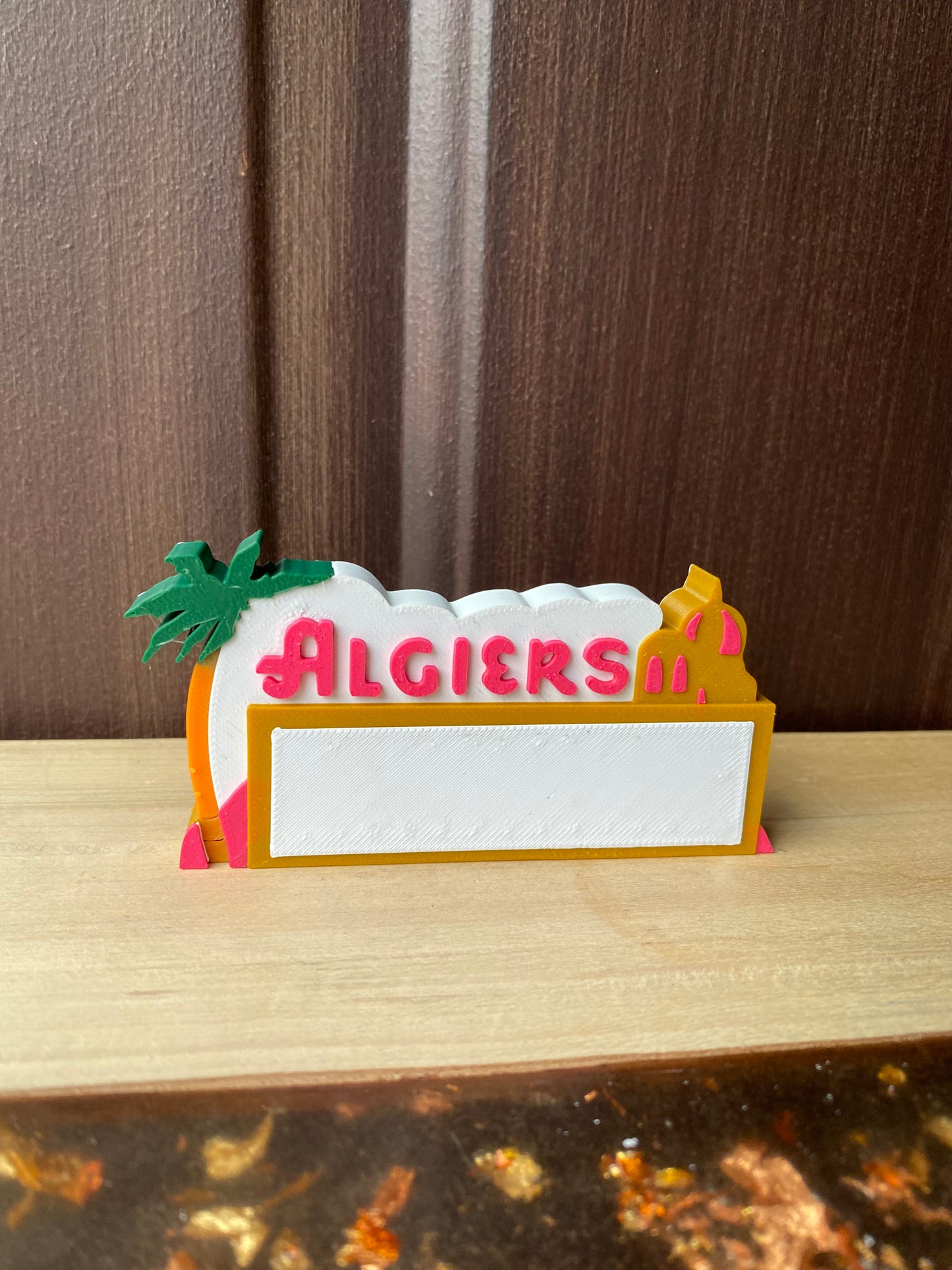 Algiers Drive-In Movie Sign Westland, Michigan Miniature Desk/ Shelf and Christmas Tree Ornaments