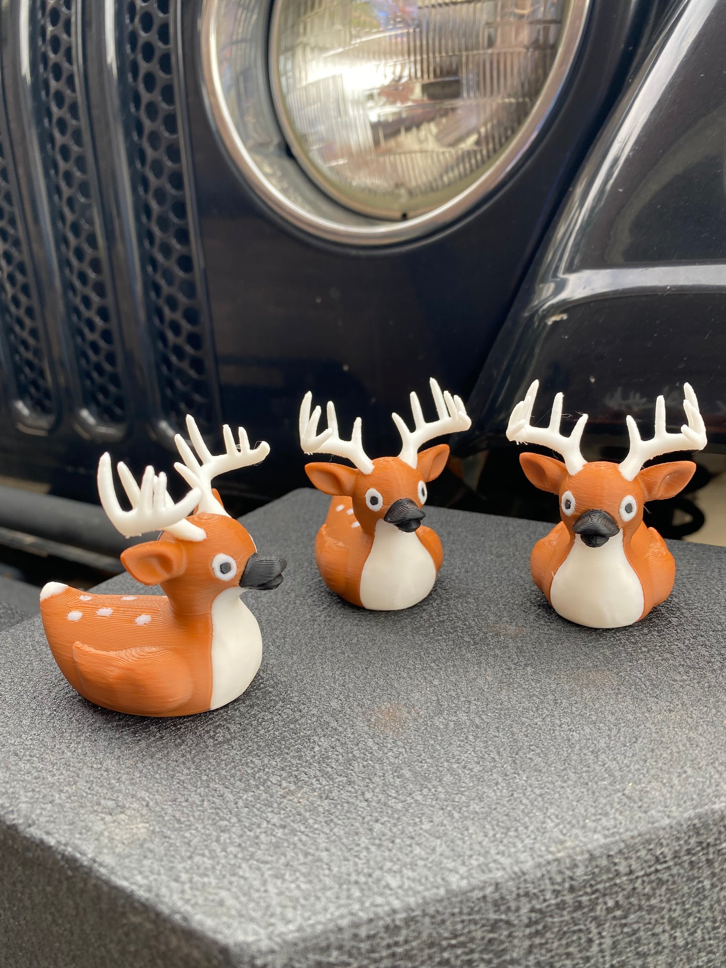 Whitetail Deer Buck Duck Miniature Figurine For Jeep Wrangler Dashboard