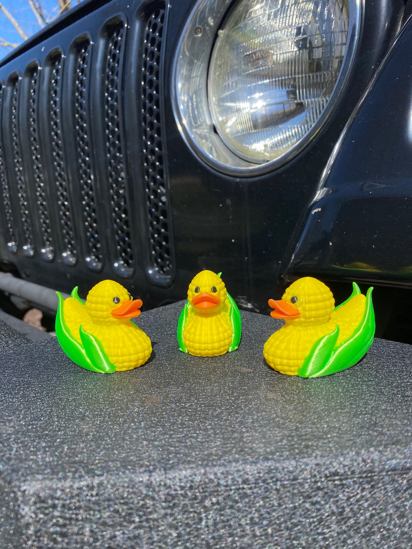 Corn Duck Miniature Figurine For Jeep Wrangler Dashboard