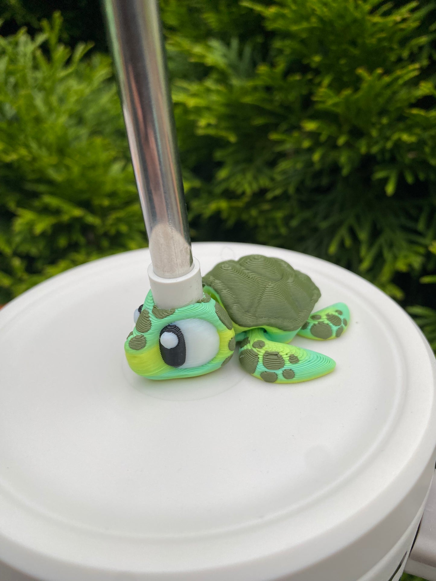 Freckled Sea Turtle Tumbler Toppers / Straw Charms for Stanley Tumblers or other 9.5mm Straws 3D Printed