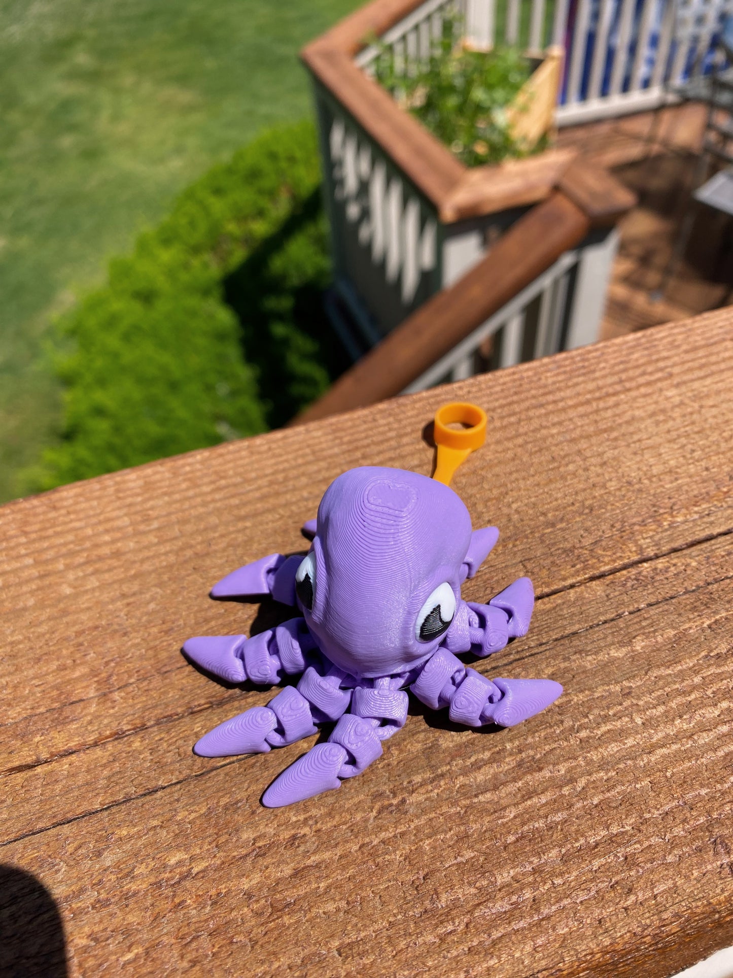 Articulated Purple Octopus Sea Life Ocean Inspired Straw Topper/ Charm for Stanely Tumblers and other 9.5mm Straws