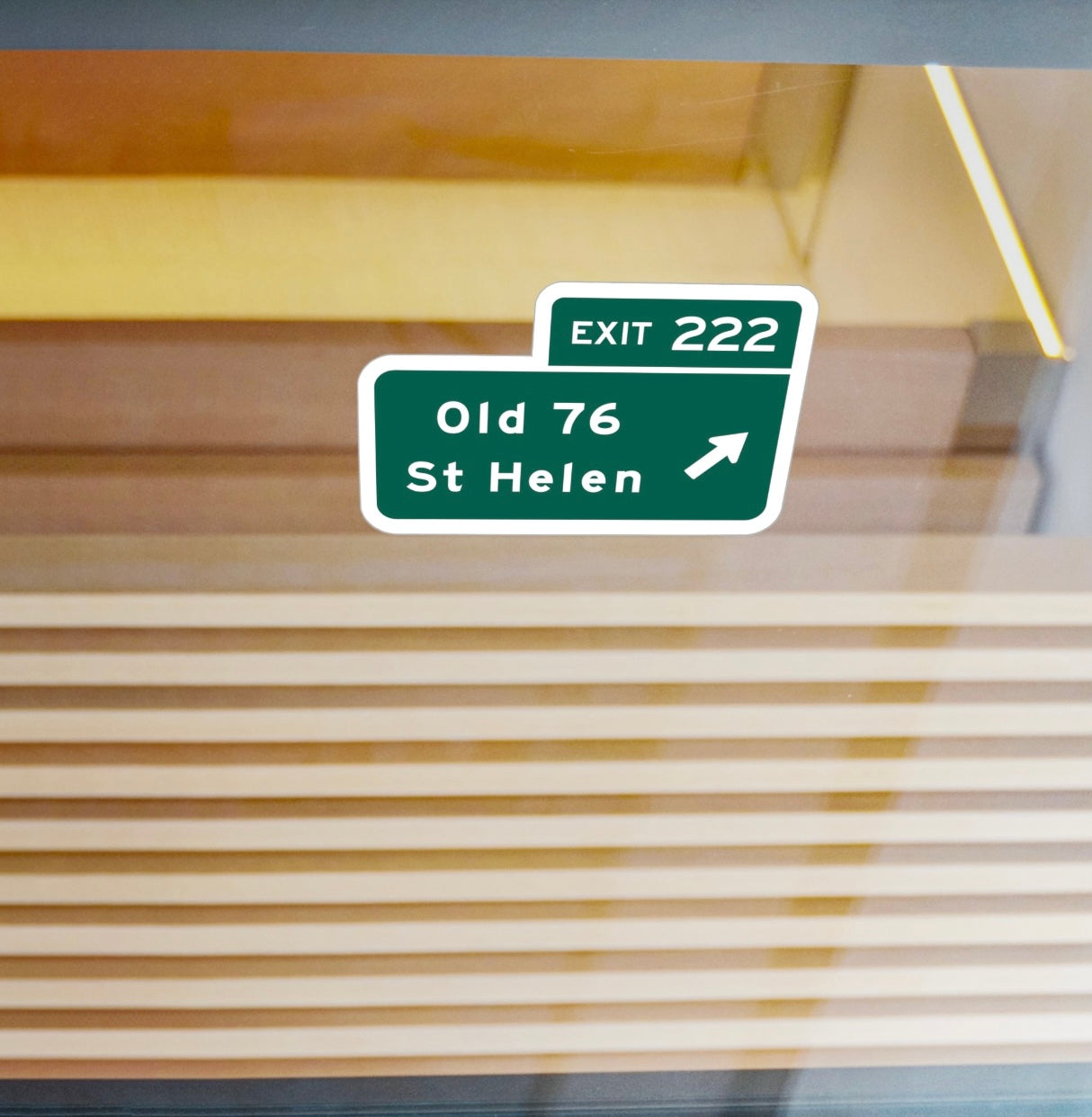 Old 76 St Helen Exit 222 Street Sign Highway Michigan Exit Sign Kiss-Cut Vinyl Decals