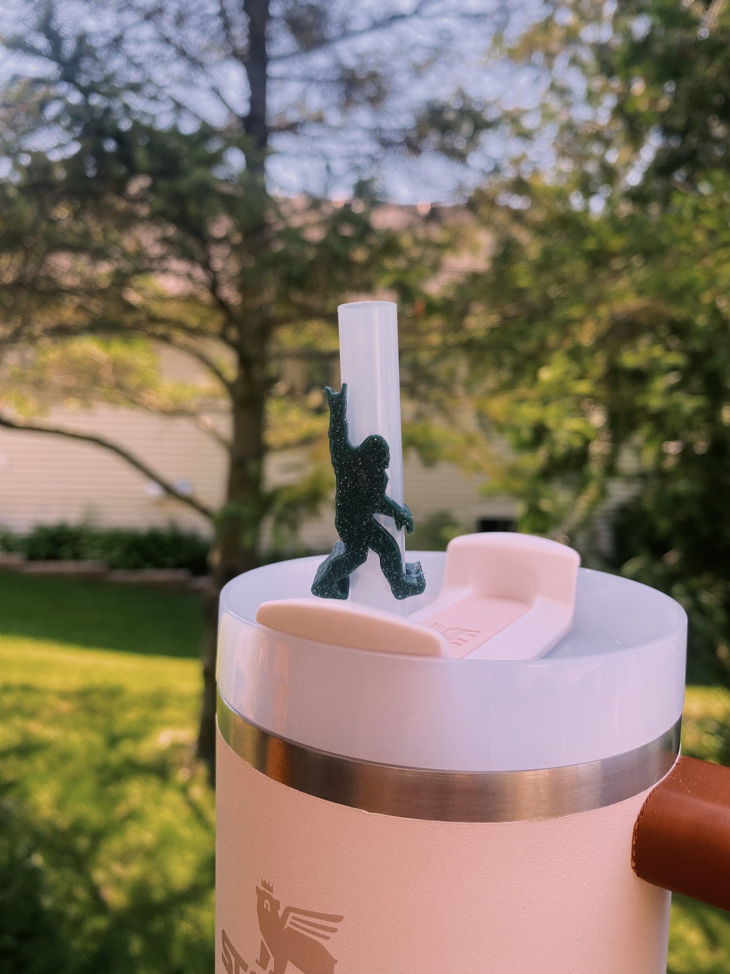 Sasquatch Big Foot Straw Toppers/ Charms for Stanley Tumblers and other 9.5mm Straws 3D Printed