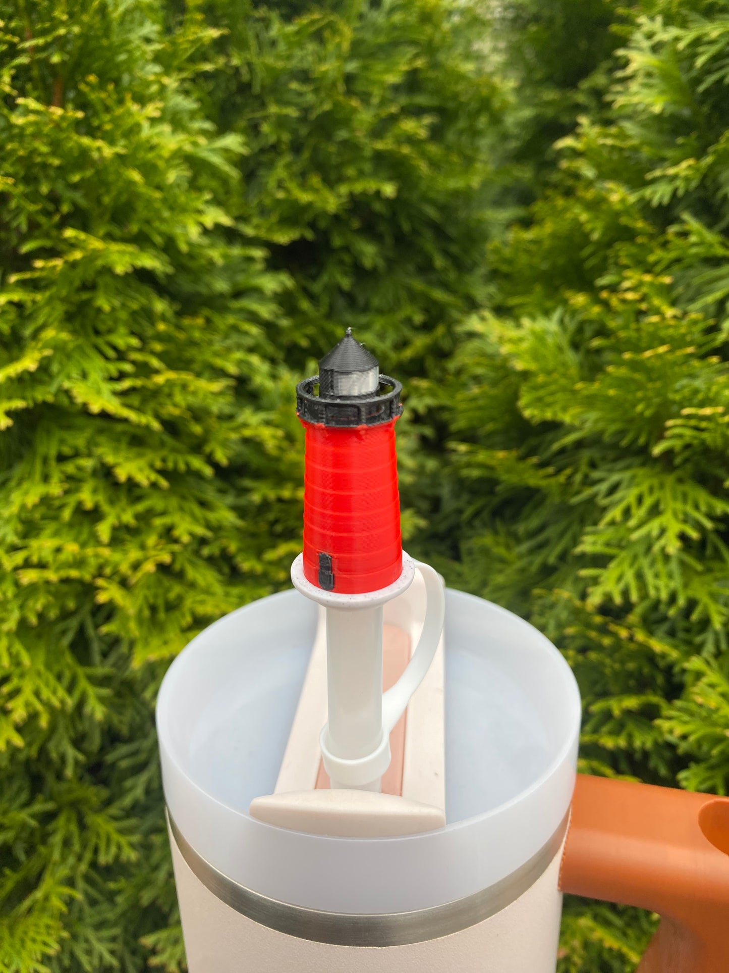 South Haven Lighthouse South Haven, Michigan Straw Topper/ Charm for Stanely Tumblers and other 9.5mm Strawsv
