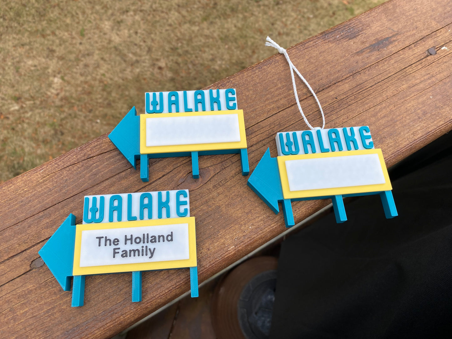 Walake Drive-In Sign Miniature Desk/ Shelf and Christmas Tree Ornaments Walled Lake, Michigan