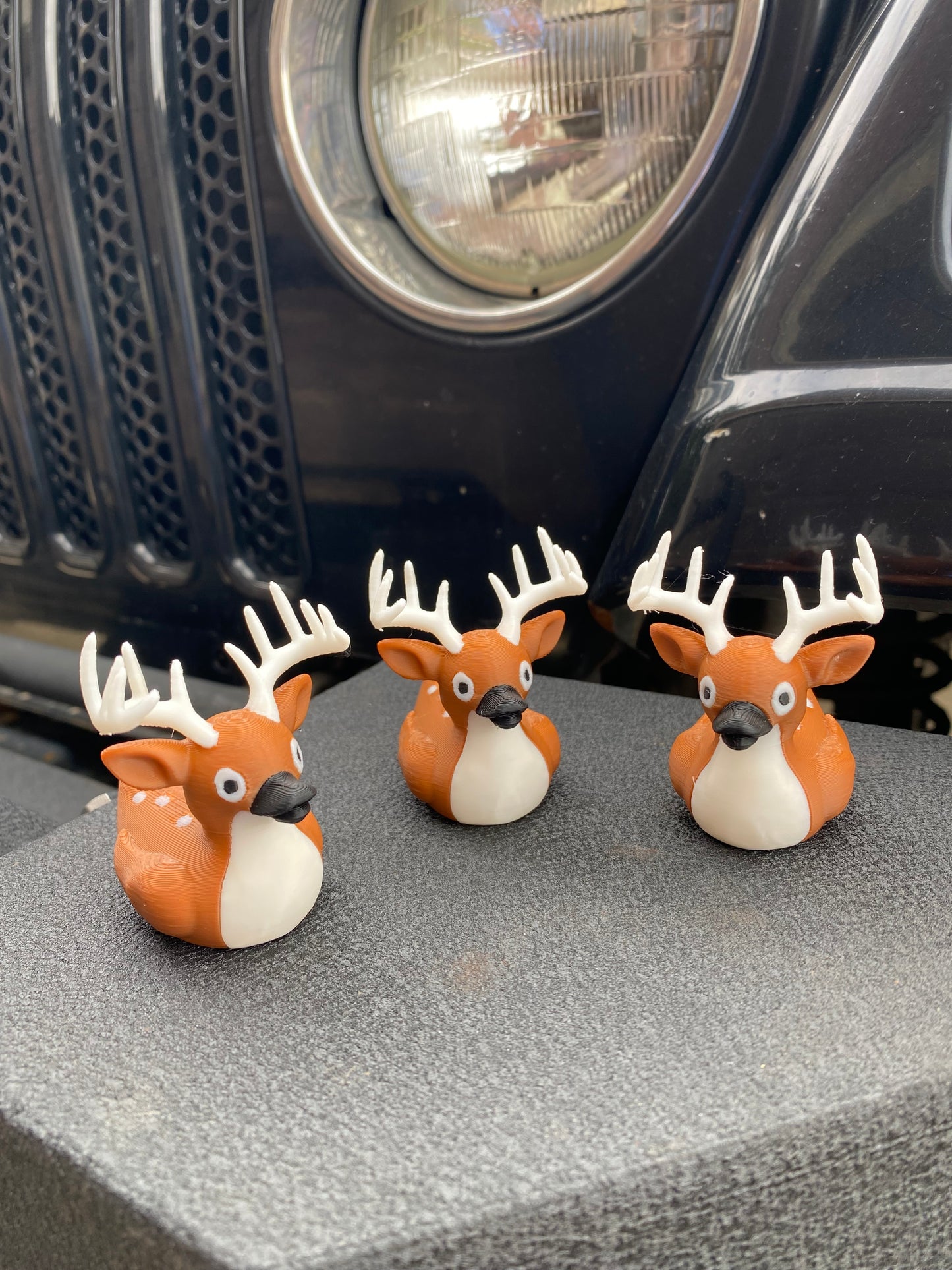 Whitetail Deer Buck Duck Miniature Figurine For Jeep Wrangler Dashboard