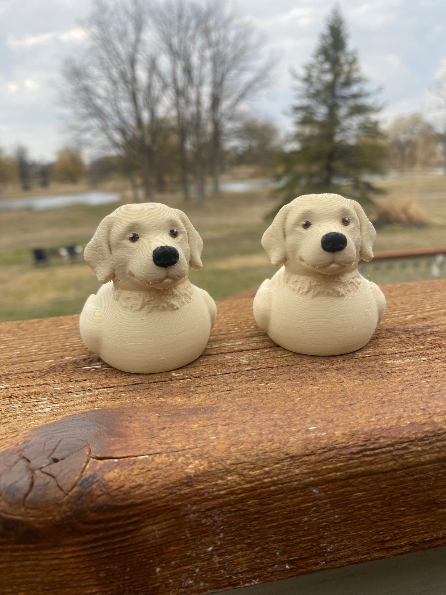 Golden Retreiver Duck Miniature Figurine For Jeep Wrangler Dashboard