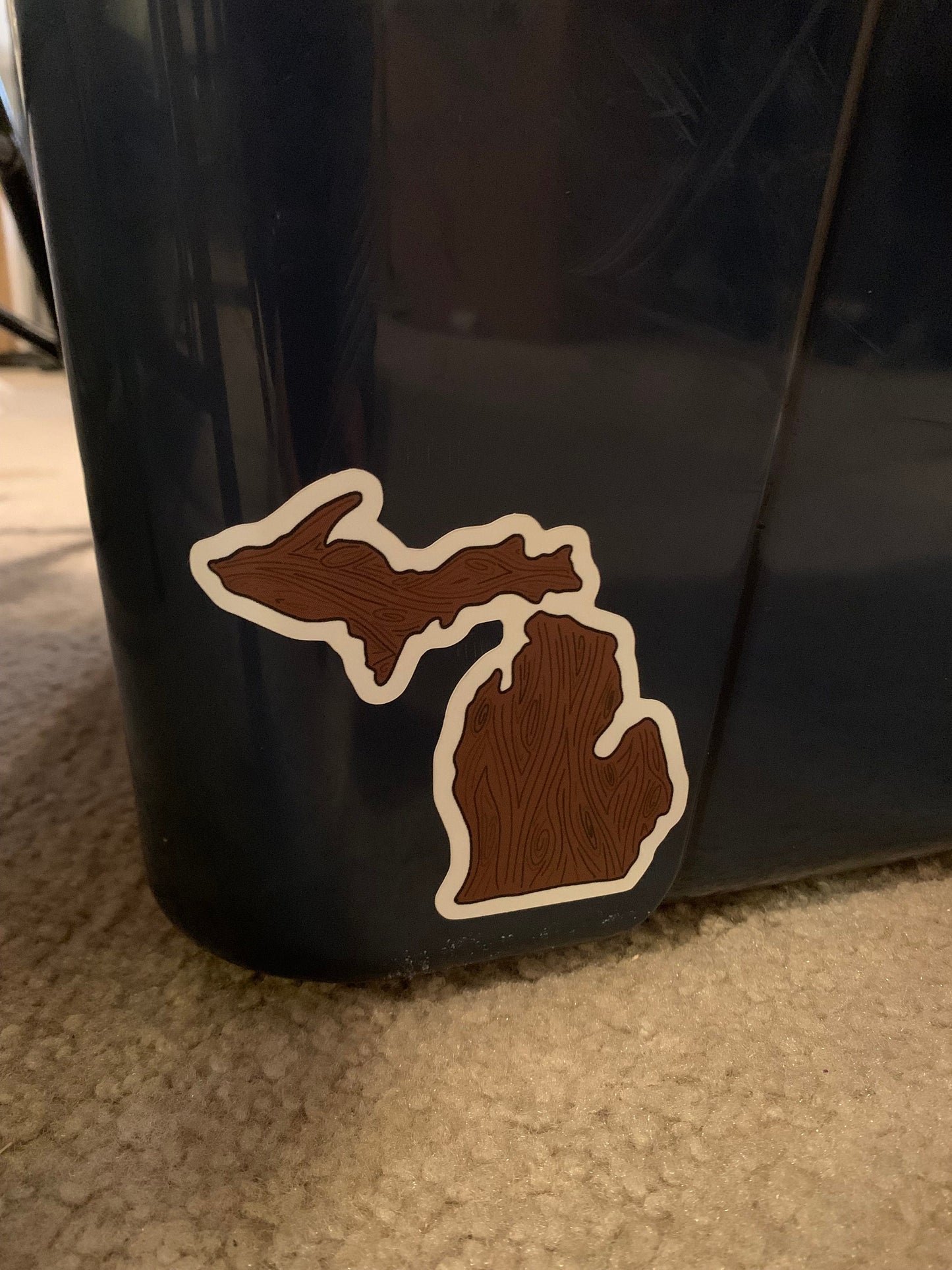 Woodgrain Michigan Sticker
