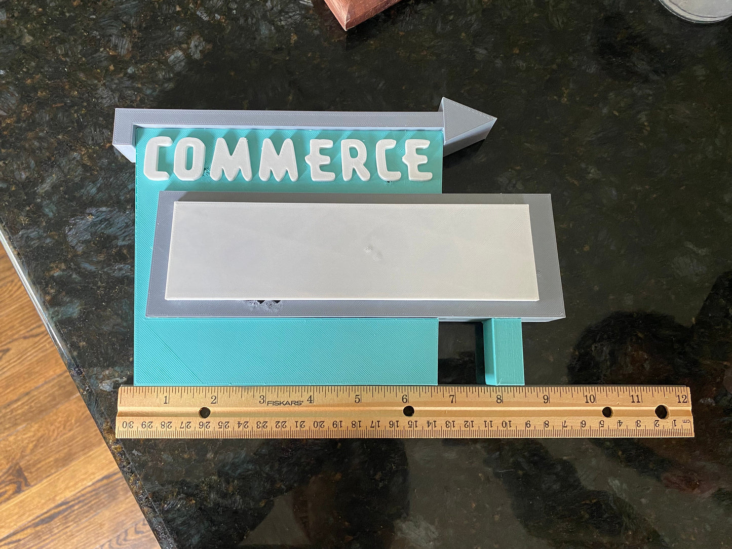 Large Commerce Drive-In Sign Sculpture Desk/Shelf Art