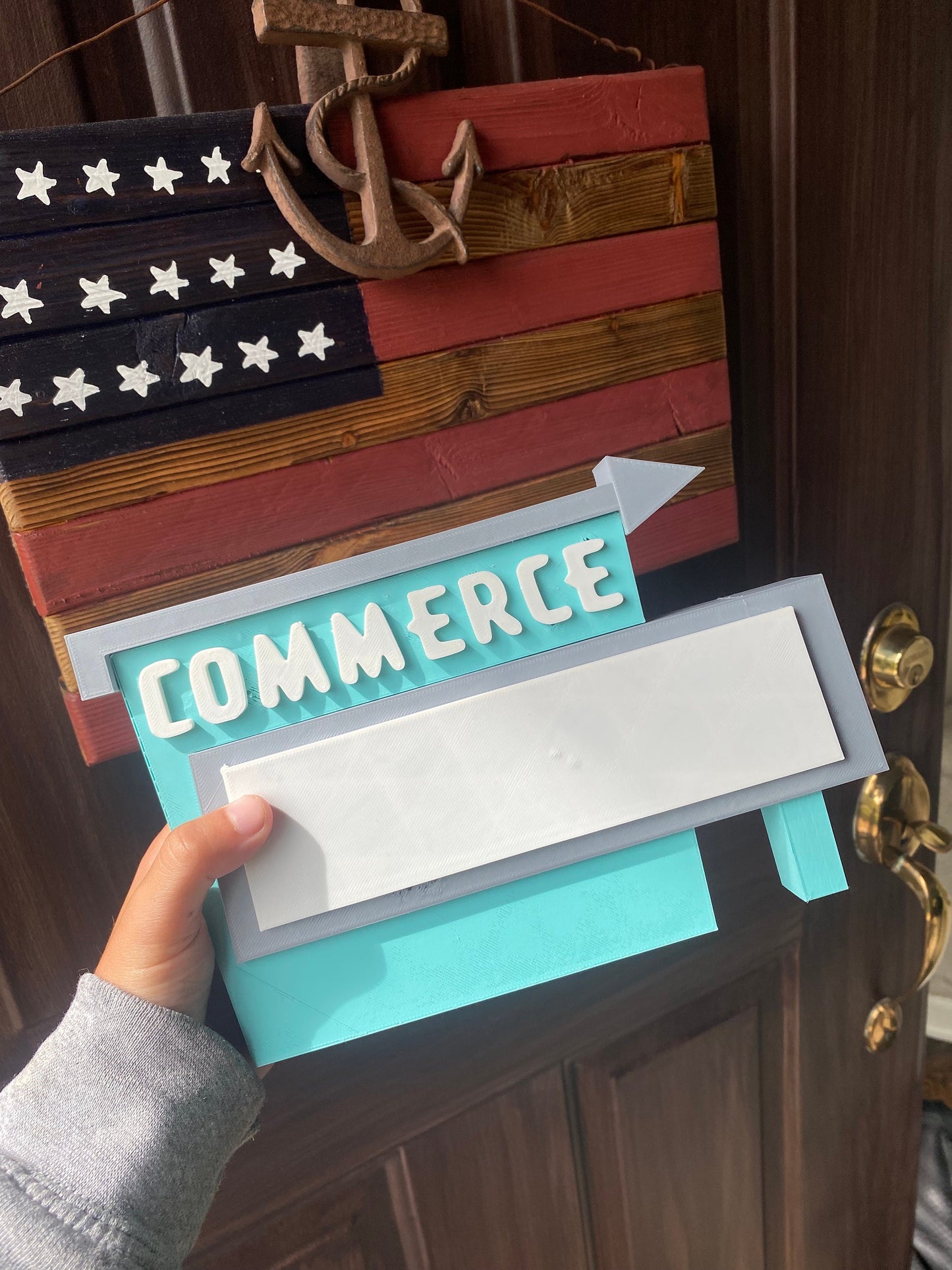 Large Commerce Drive-In Sign Sculpture Desk/Shelf Art