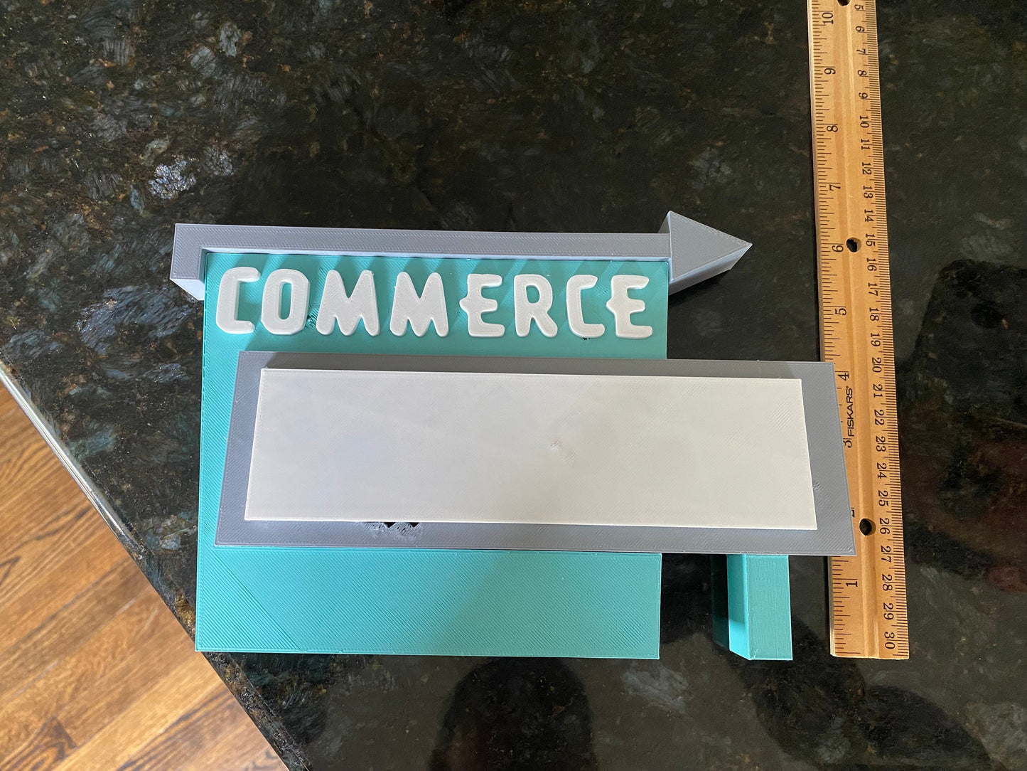 Large Commerce Drive-In Sign Sculpture Desk/Shelf Art