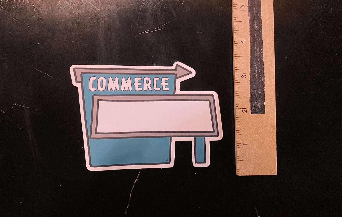 Commerce Drive In Sign Sticker