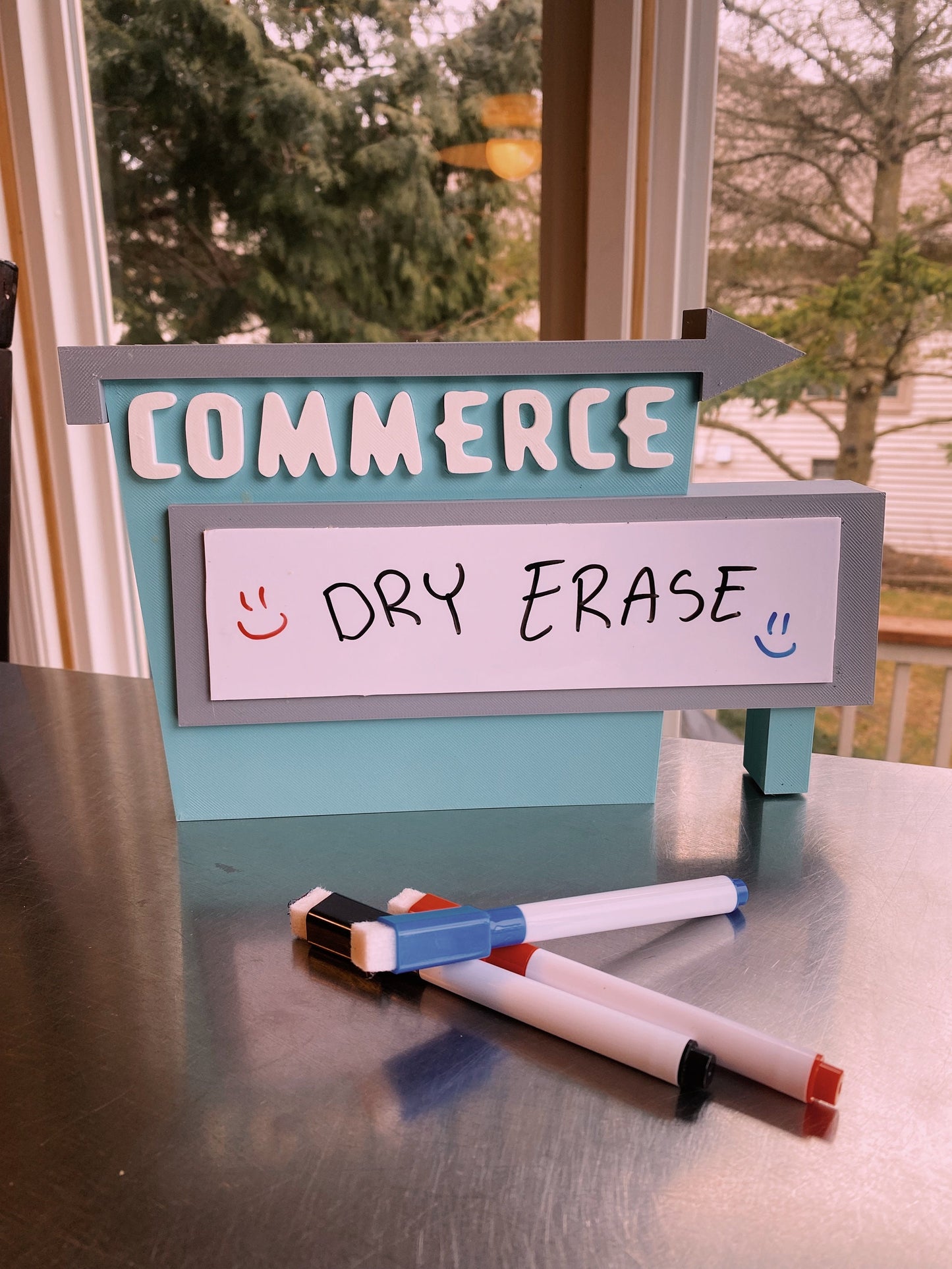 Large Commerce Drive-In Sign Sculpture Desk/Shelf Art
