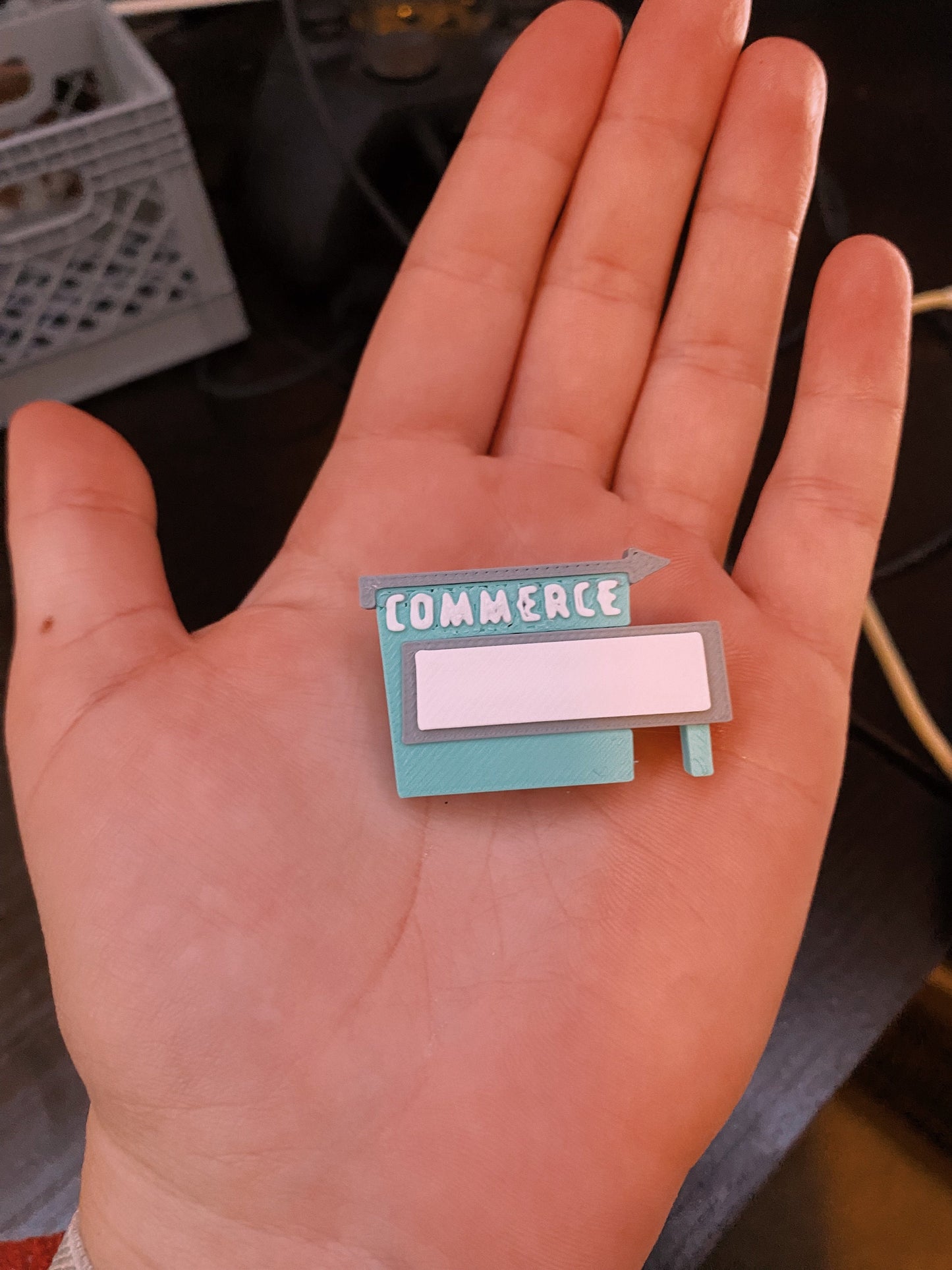 Commerce Drive In Sign 3D Printed Pins
