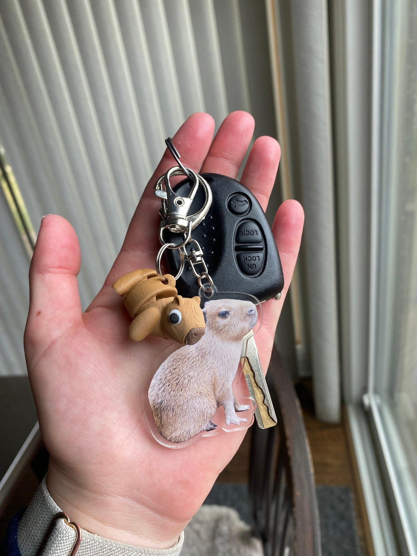 3D Printed Articulated Fidget Capybara And Keychains