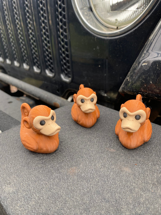 Monkey Duck Miniature Figurine For Jeep Wrangler Dashboard