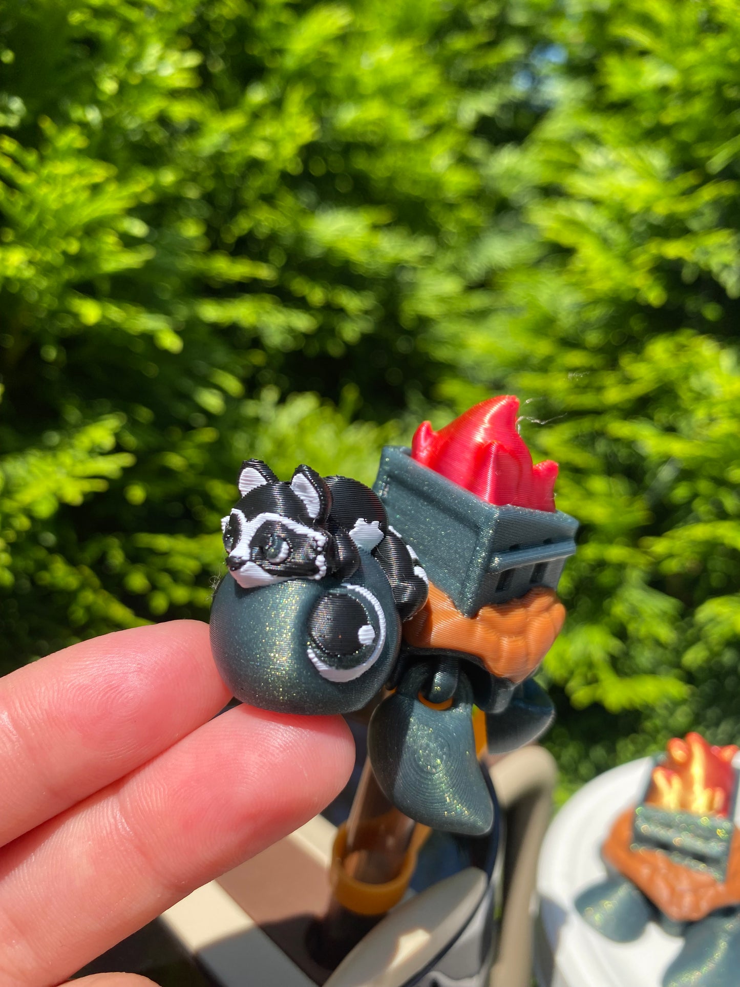 Dumpster Fire Sea Turtle Tumbler Toppers / Straw Charms for Stanley Tumblers or other 9.5mm Straws 3D Printed