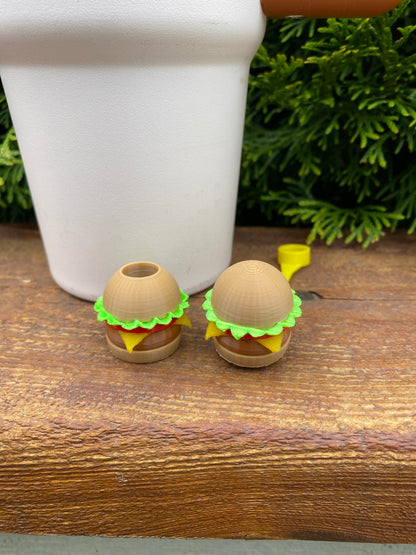 Cheeseburger Straw Topper/ Charm for Stanely Tumblers and other 9.5mm Straws