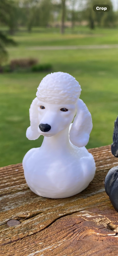 Standard Poodle Duck Miniature Figurine For Jeep Wrangler Dashboard 3D Printed
