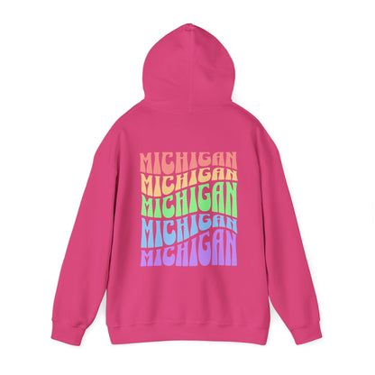 Unisex Michigan Groovy Trendy Vintage Hoodie